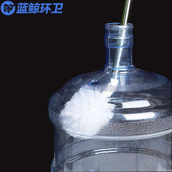 蓝鲸环卫【水桶刷1个装+5包除垢剂】长柄桶装水清洁刷LJHW-9211