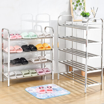 穆运 不锈钢鞋架四层加厚置物架4层简易组合收纳架 四层1000*230*660mm