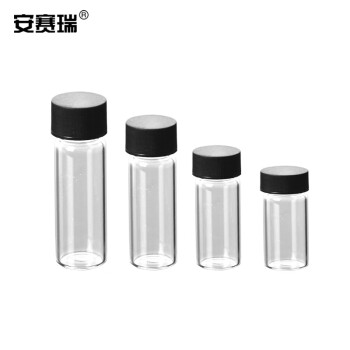 安赛瑞 螺口玻璃样品瓶（10个装）实验室透明样品瓶试剂瓶留样瓶 10ml 22×50mm 600413