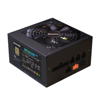 航嘉（Huntkey）WD850K全模组 金牌850W电脑电源（80PLUS金牌/单路70.8A/原生PCIe5.0/全电压/LLC+SR+DC-DC）