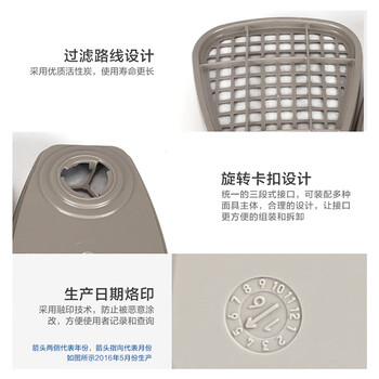 3m 6006CN 滤毒盒 防有机蒸气/酸性气体/氯化氢/氟化氢 定做 2个