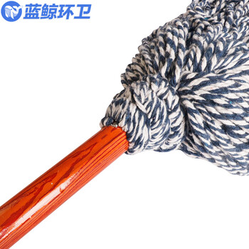 蓝鲸环卫 加长款 五把起售木把圆头吸水棉线保洁地拖 LJHW-9062