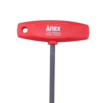 安力士牌（ANEX）进口T柄公制内六角扳手NO.3200 T型平头扳手 6.0x160mm