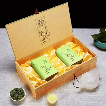 茗山生态茶 茶叶绿茶 新茶 毛尖绿茶 春茶嫩芽  250g旗袍 茶叶礼盒装  
