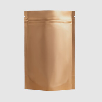 飞尔（FLYER）磨砂拉链袋 彩色镀铝密封袋 自立自封包装袋【哑光金色100个/包 20x30+5cm双层24丝】