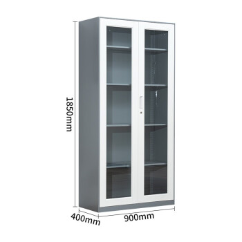 尚留鑫 文件柜90*40*185cm铁皮柜办公资料柜 通玻