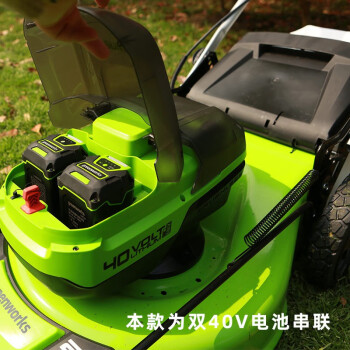 格力博（greenworks）40V4包专业款草坪机充电式手推式打草机草坪机家用割草机2个电池