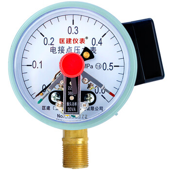 匡建仪表（CONJANT）YXC-100 磁助式电接点压力表精密水压气压表 220V380V通用触头功率30VA 0-0.6mpa 1 1