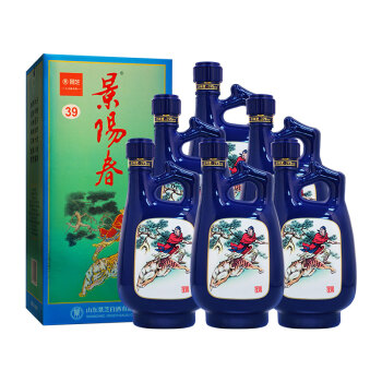 酒厂自营景芝景阳春新品39度500ml6瓶白酒整箱口感浓香型礼品小老虎6