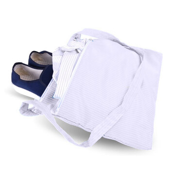 者也 双层拉链洁净无尘包 防静电背包收纳包 白色