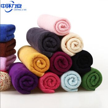 中环力安 400g加厚细纤维加厚方巾吸水清洁保洁抹布 白色30*60cm/条