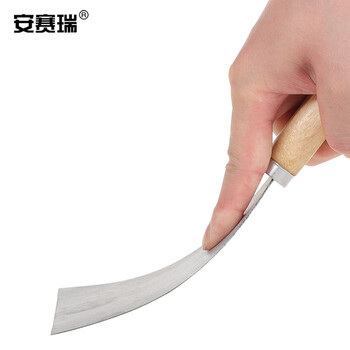 安赛瑞 木柄油灰刀（12把装）清洁刀刮刀铲刀腻子刀 刮灰刀抹泥刀清洁小铲子4寸 24433