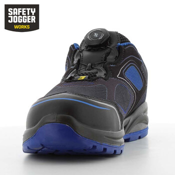 鞍琸宜 SAFETY JOGGER CADOR S1P LOW TLS防砸防穿刺低帮旋钮扣安全鞋 011342蓝色35码