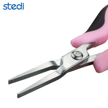 司特力 stedi手工珠宝钳迷你手工小钳子DIY无牙弯嘴斜口钳多功能精密不锈钢手工制作工具 SS-502平嘴钳