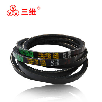三维（THREEV）动力传动橡胶工业皮带 带齿高速防滑窄型切割V带XPA型齿形三角带 XPA1850