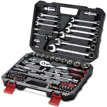 卡夫威尔 工具箱 工具套装6.3+12.5mm机修 汽修套筒棘轮扳手103件套 SS13103A