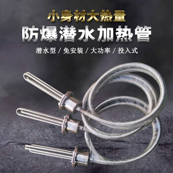 欣语 TJ-NT035 大功率防爆型潜水加热管380v工业水箱电热管投入水槽油罐池加热棒 380v/30kw 加热管+温控箱