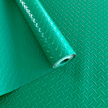 豫之韵 PVC地垫塑料防水浴室厨房脚垫楼梯车间仓库地板胶垫子走廊防滑垫门垫 绿色厚1.3mm 0.9米宽15米长/1卷