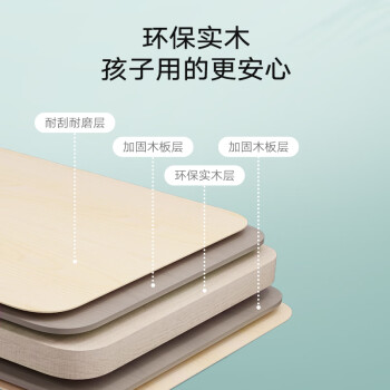 黑白调学习时光H1学习桌【星迹美学】实木儿童书桌儿童学习桌椅套装 1.2米 蓝