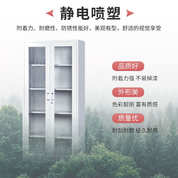 华豫汇阳 文件柜办公柜钢制铁皮柜资料柜档案柜玻璃储物柜展柜 通玻文件柜
