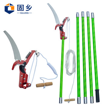 固乡园艺伸缩高枝剪 高枝锯 据树 果树枝修枝剪子园艺剪刀工具 园林绿化 果园户外采摘 5米一套+户外包