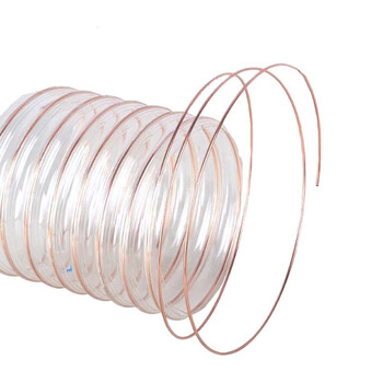 京云灿PU镀铜钢丝通风管 全新料 耐磨耐用  易弯曲 透明镀铜钢丝软管长1米厚0.63mm内径110mm