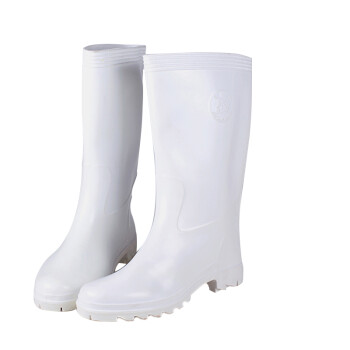 双安 PM95厨房卫生靴 耐油 防滑水鞋雨鞋 模压靴 39码白色