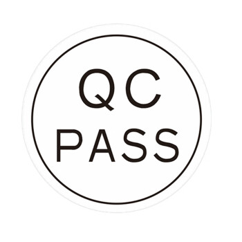 飞尔（FLYER）封口贴 透明防水圆形金银黑字封检验贴【直径25mm 黑字 QCPASS 1000贴】