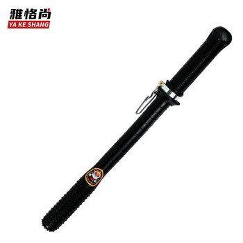 雅恪尚 防爆棍安保器材PC武术橡胶齐眉棍应急防护防暴棍 保安器材 45cm橡胶棒