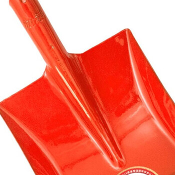 冰禹 BY-2364 1.2米木柄锹 防汛抗洪铁锹 除雪铲 锰钢淬火橘红铁锹 大号方锹含柄