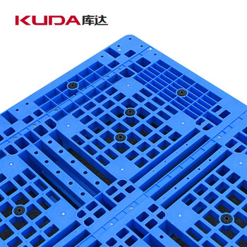 库达1111K网格田字（置钢管）加厚重型塑料托盘叉车仓库货架卡板栈板垫仓板地台板防潮板1.1x1.1米