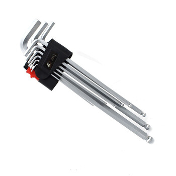 卡夫威尔 内六角扳手套装手动维修工具9件加长铬钒钢球头KH5003 