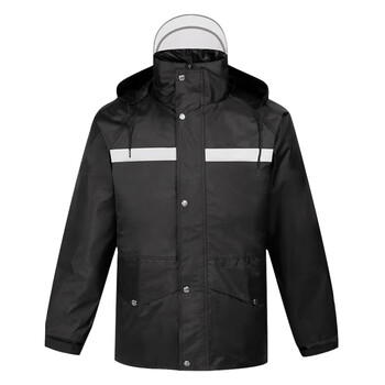 者也 高亮反光条分体式男女雨衣带帽檐户外成人外卖雨披防水雨衣雨裤套装 170码可定制