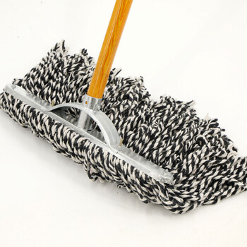 康丽雅 排拖40CM 老式木柄尘推物业车间棉线拖把平板地拖加固铁头 1个装