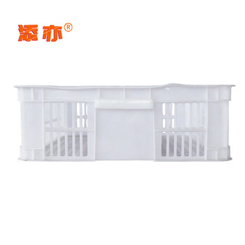 添亦 大号方形塑料筐周转筐工厂用胶框周转箱快递筐 575-140加密610*420*150（白色）