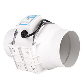 海斯迪克 HKY-276 斜流增压管道风机圆形油烟排风扇强力卫生间抽风换气扇HF-100 35W