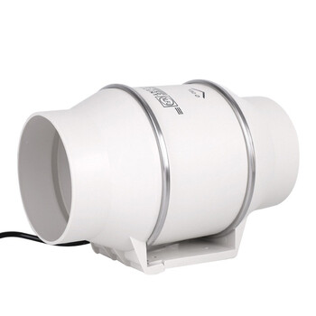 海斯迪克 HKY-276 斜流增压管道风机圆形油烟排风扇强力卫生间抽风换气扇HF-100 35W