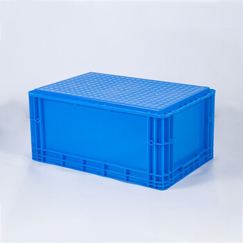知旦 物流箱 外径:600*400*280mm周转箱物流周转箱储物箱仓库车间工业塑料物流箱 ZWL-600280 蓝色无盖