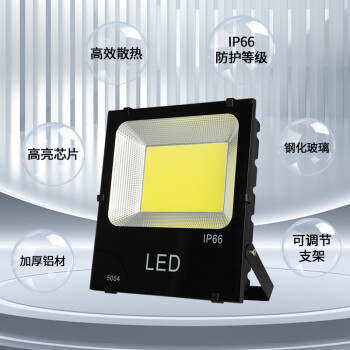 龙代（longdai）LED投光灯户外防水泛光灯 高亮COB款 220V 200W 白光