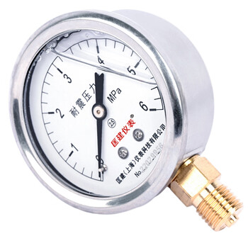 匡建仪表（CONJANT）YTN-60 耐震压力表 0-6mpa充油抗震型 测气压油压液压