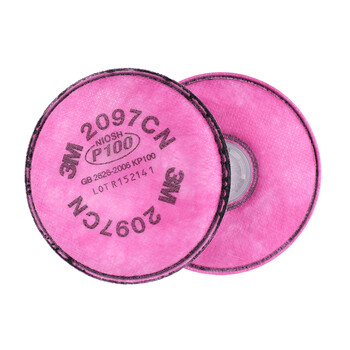 3M 2097CN P100级防护有机蒸气PM2.5滤棉 粉色 标准 2片/包 定做