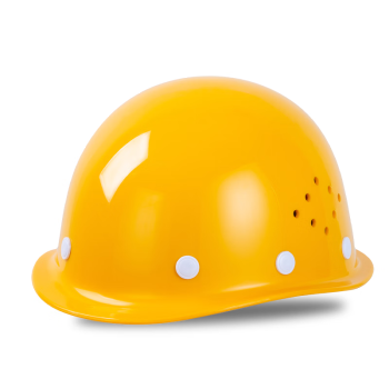 盾守安全帽国标玻璃钢防砸透气工业头盔工地建筑施工抗冲击玻璃钢黄色