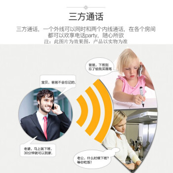 摩托罗拉（Motorola）数字无绳电话机 无线座机 子母机 单机 办公家用 来电显示 三方通话 C1001XC(橙色)