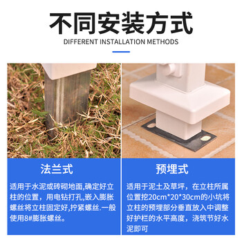 巨成 草坪护栏栅栏围栏户外花园围栏庭院栅栏绿化栏杆塑钢pvc护栏围栏 白色 30公分高 一米价