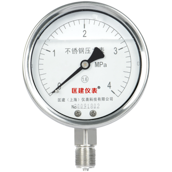 匡建仪表（CONJANT）YTN-100BF 304不锈钢耐震压力表 耐高温耐腐蚀 0-4mpa 表盘10厘米