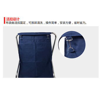 海斯迪克 gnjz-1283 折叠清洁车 x形加厚不锈钢布草车 洗衣房手推车