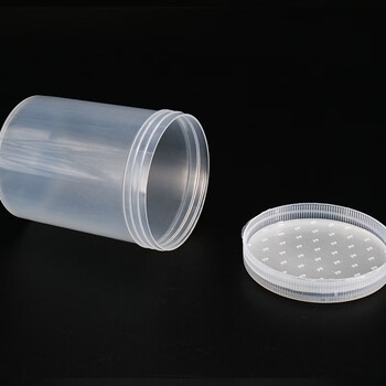 海斯迪克 加厚塑料瓶广口油墨罐 大口直立桶 密封罐 500ML半透明（5个起售）