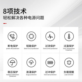 VISENCH威神BR1500CH ups不间断电源1500VA/900W家用商用办公电脑稳压防雷应急备用ups电源【内置双电池】