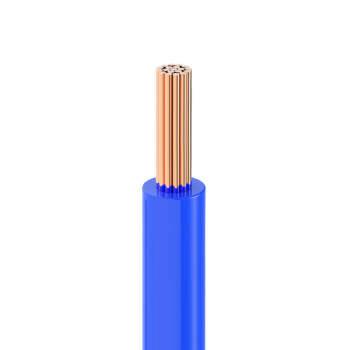 起帆电线电缆 BVR0.5/BV0.5(B)国标单芯多股软线铜芯电源连接线 蓝色 100米