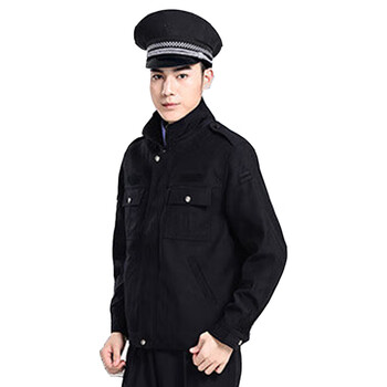 劳保佳 工作服  安保执勤制服 春秋保安套装 藏青西服款 190 上衣加裤子